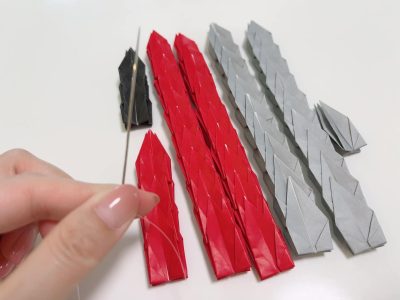 3,000個の折り鶴で鶴文字